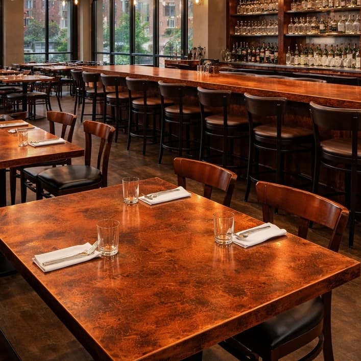 A restaurant table